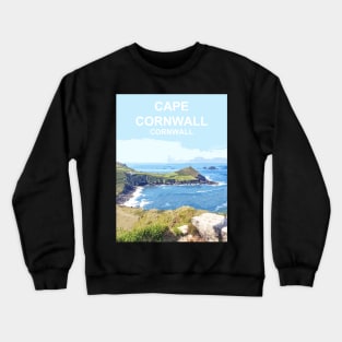 Cape Cornwall.  Cornish gift Kernow Travel location poster Crewneck Sweatshirt